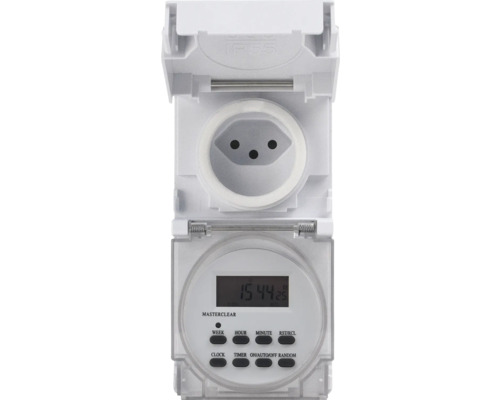 Minuteur d''extérieur avec affichage numérique et prise de contact de protection
