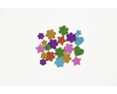 Pièces à parsemer scintillantes en forme d''étoile, de cœur et de fleur