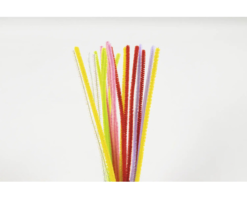 Verschiedenfarbige Biegeplüschstiele