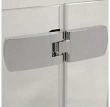 Cabine de douche avec charnière chromée