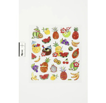 Aufkleberbogen mit verschiedenen Fruchtmotiven