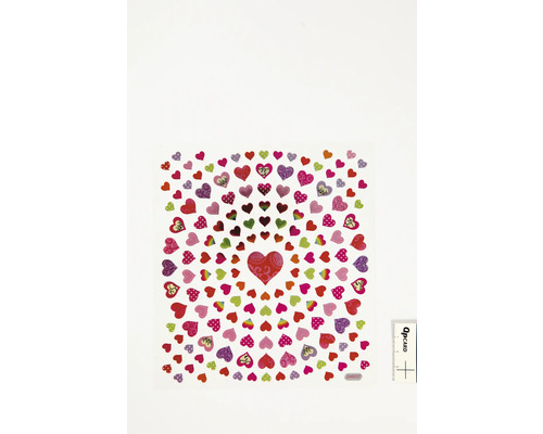 Aufkleberbogen mit Herzmotiven