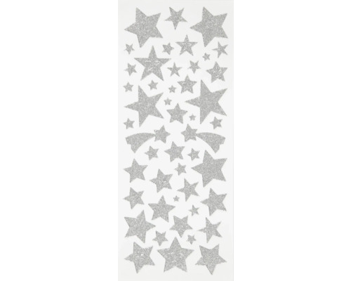 Aufkleber mit Sternen und Sternschnuppen