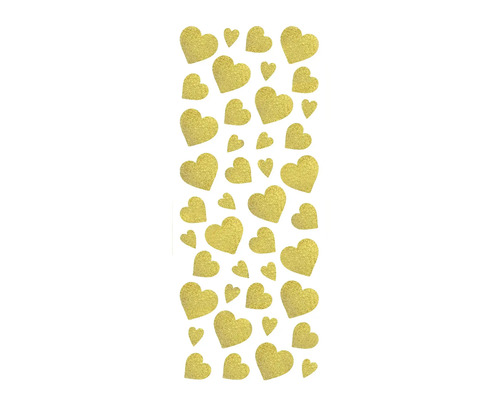 Goldene Herzaufkleber