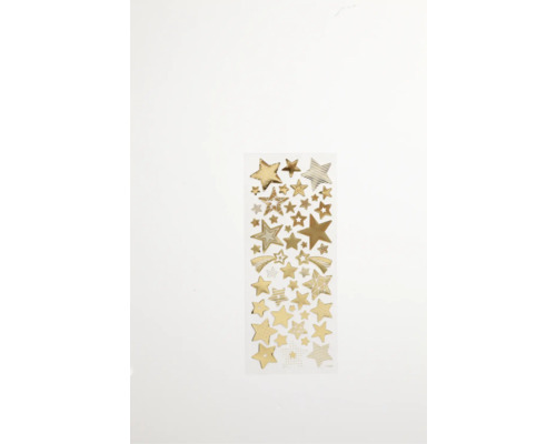 Goldfarbene Stern Aufkleber