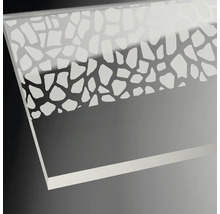 Verre décoratif avec motif de pierre