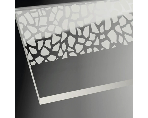 Verre décoratif avec motif de pierre