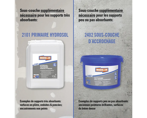 Modulan primaire d''adhérence et primaire de fond pour différents supports