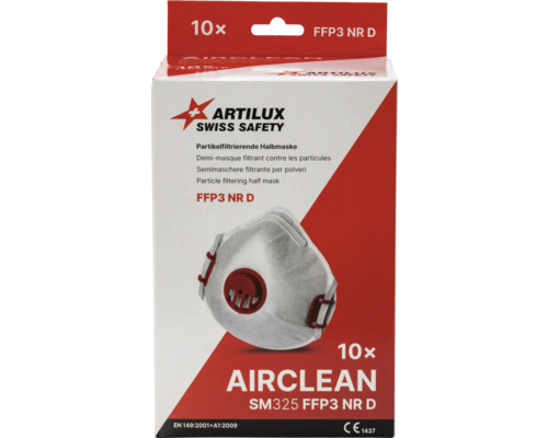 Paquet de dix demi-masques filtrants FFP3 NR D