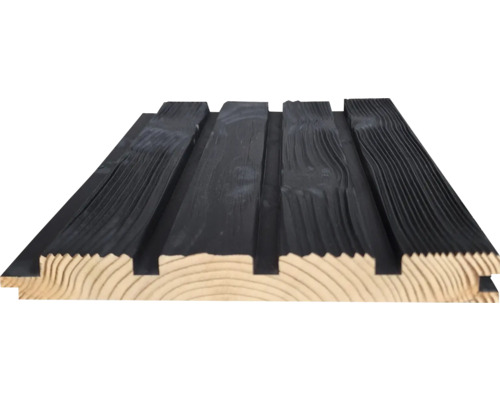 Bois profilé en bois, noir