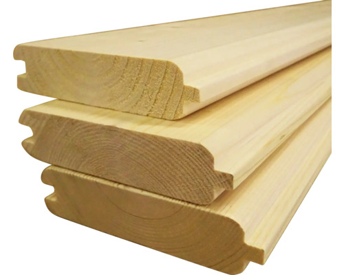 Trois panneaux de bois avec rainure et languette