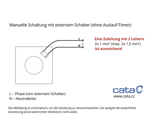 Schaltplan für manuelle Schaltung mit externem Schalter