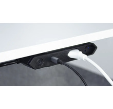 Bloc multiprise 2xT13, 1xUSB 1,5 m noir plastique