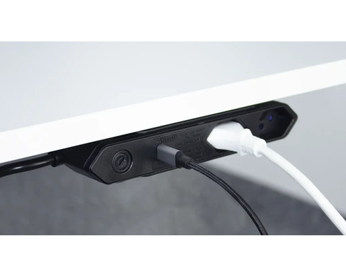 Bloc multiprise Steffen pour montage sur table avec prise électrique et USB