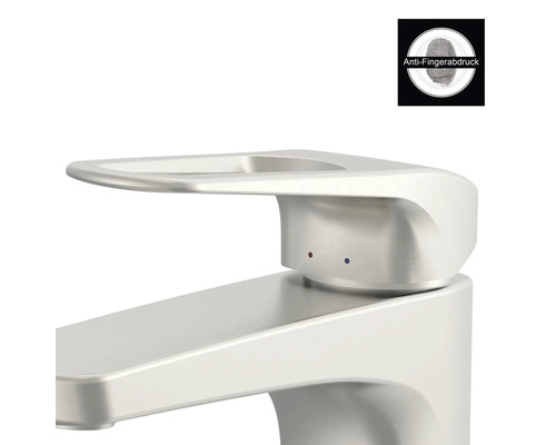 Robinet de lavabo avec revêtement anti-traces de doigts