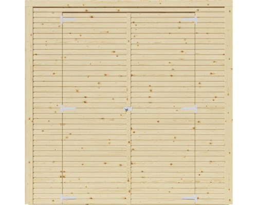 Double porte en bois pour abri de jardin
