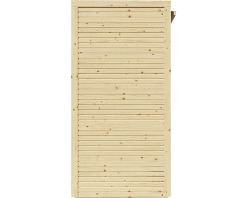 Porte en bois pour abri de jardin avec planches horizontales