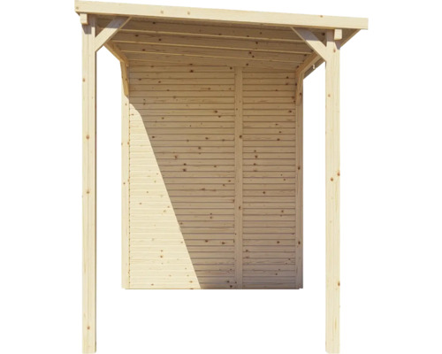 Abri en bois avec toit