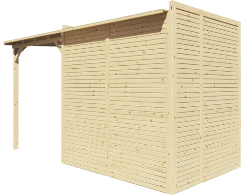 Garage préfabriquée en bois avec bardage horizontal