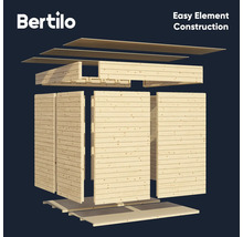 Gartenhaus Cubo 1 mit Fussboden 234 x 121 cm anthrazit