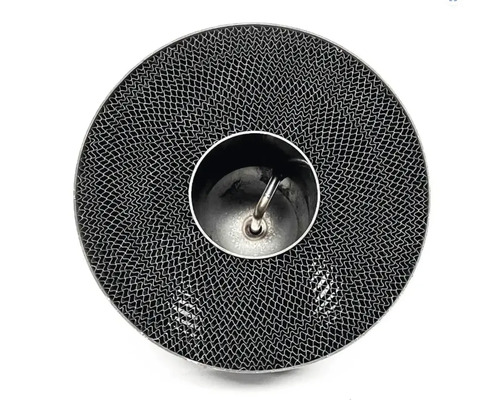 Runder Katalysator mit Wabenstruktur und Metalleinsatz