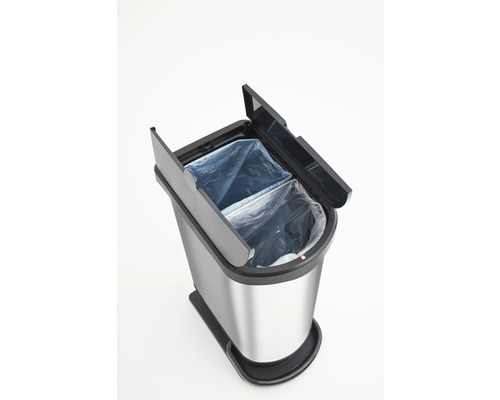 Poubelle avec deux compartiments et sacs poubelles