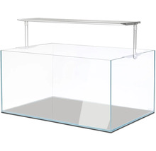 Leeres rechteckiges Aquarium mit LED-Beleuchtung