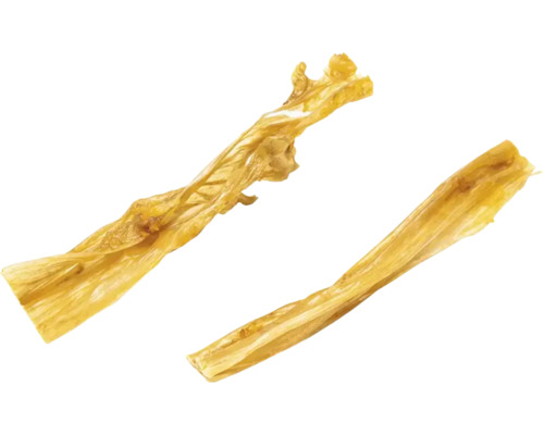 Deux articles à mâcher pour chiens en cuir de tête de bœuf