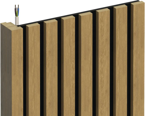 Holzpaneele mit Akustikfilz zur Wandverkleidung