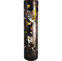 Windlicht aus Metall mit Feen und Sternen Motiven