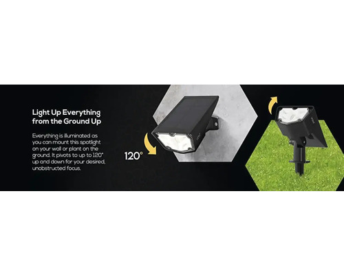 Solarleuchte zur Wandmontage oder für den Garten mit einem Schwenkbereich von bis zu 120 Grad