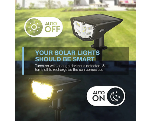 Solarleuchten zur Gartenbeleuchtung mit automatischer Ein- und Ausschaltfunktion