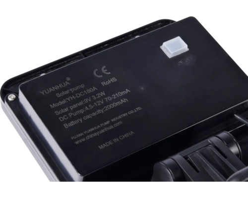 Pompe solaire YUANHUA modèle YH-DC180A avec marquages CE et RoHS