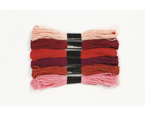 Mehrfarbiges Stickgarn Set