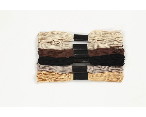 Jeu de fils à broder multicolores avec différents fils