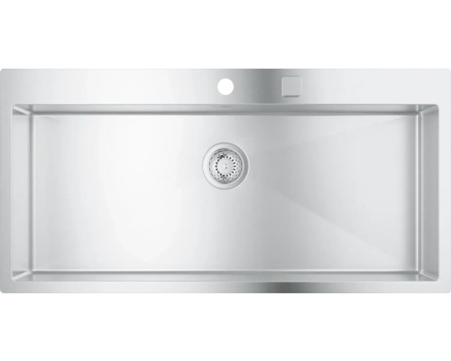 Évier en acier inoxydable avec garniture de vidange