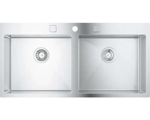 Double évier en acier inoxydable avec deux bacs