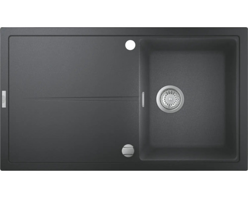 Évier de cuisine en granit avec un bac et un égouttoir