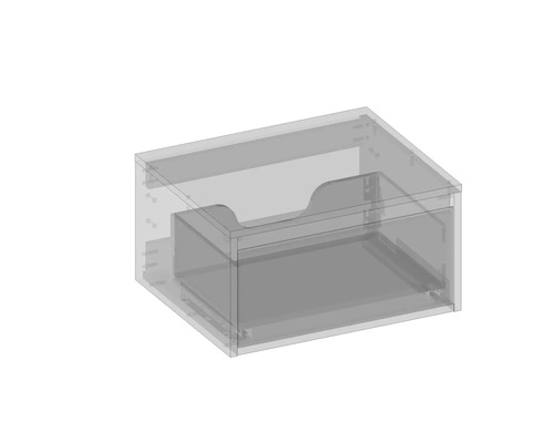 Transparente Schublade für Möbel