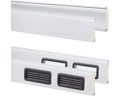 Rollladenprofile mit Lüftungsgitter und Lichtausschnitt