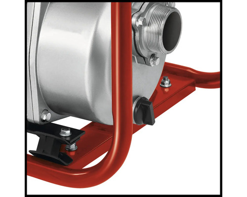 Vue détaillée d''une pompe à eau avec un cadre rouge