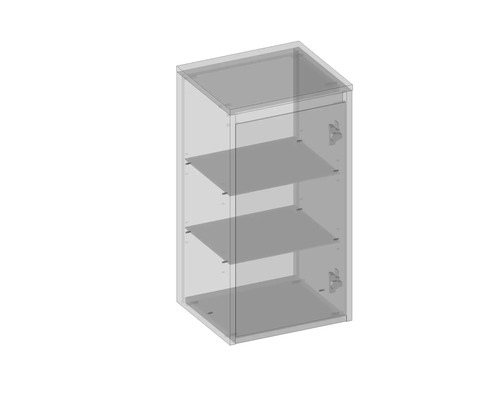 Hängeschrank mit Tür und drei Regalböden