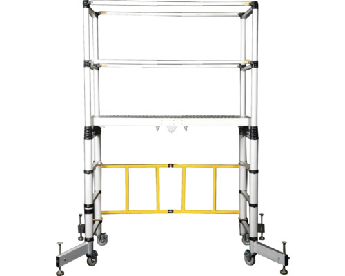 Échafaudage roulant avec plateforme et garde-corps de sécurité