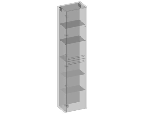Armoire haute avec étagères pour salle de bain