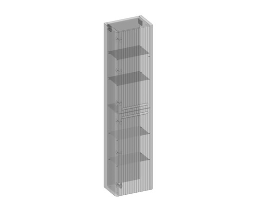 Armoire de salle de bain étroite avec étagères et porte-serviettes