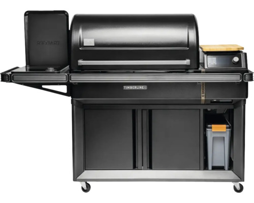 Traeger Timberline barbecue avec étagère latérale, commande numérique et armoire basse