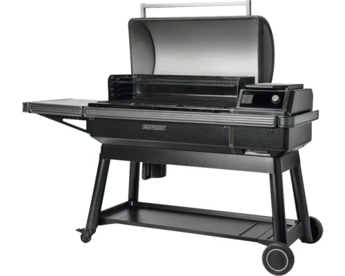 Offener Grillwagen mit Seitentisch und Ablagefläche