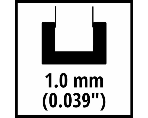 Symbole pour largeur d''agrafe de 1,0 mm