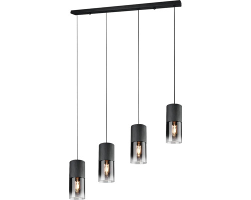 Suspension avec quatre lampes et cylindres