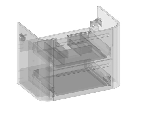 Meuble sous-lavabo avec deux tiroirs